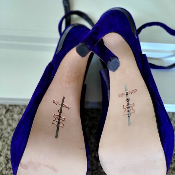 Dolce Vita Suede Open-Toe Sling Back Heel - Picture 7 of 8